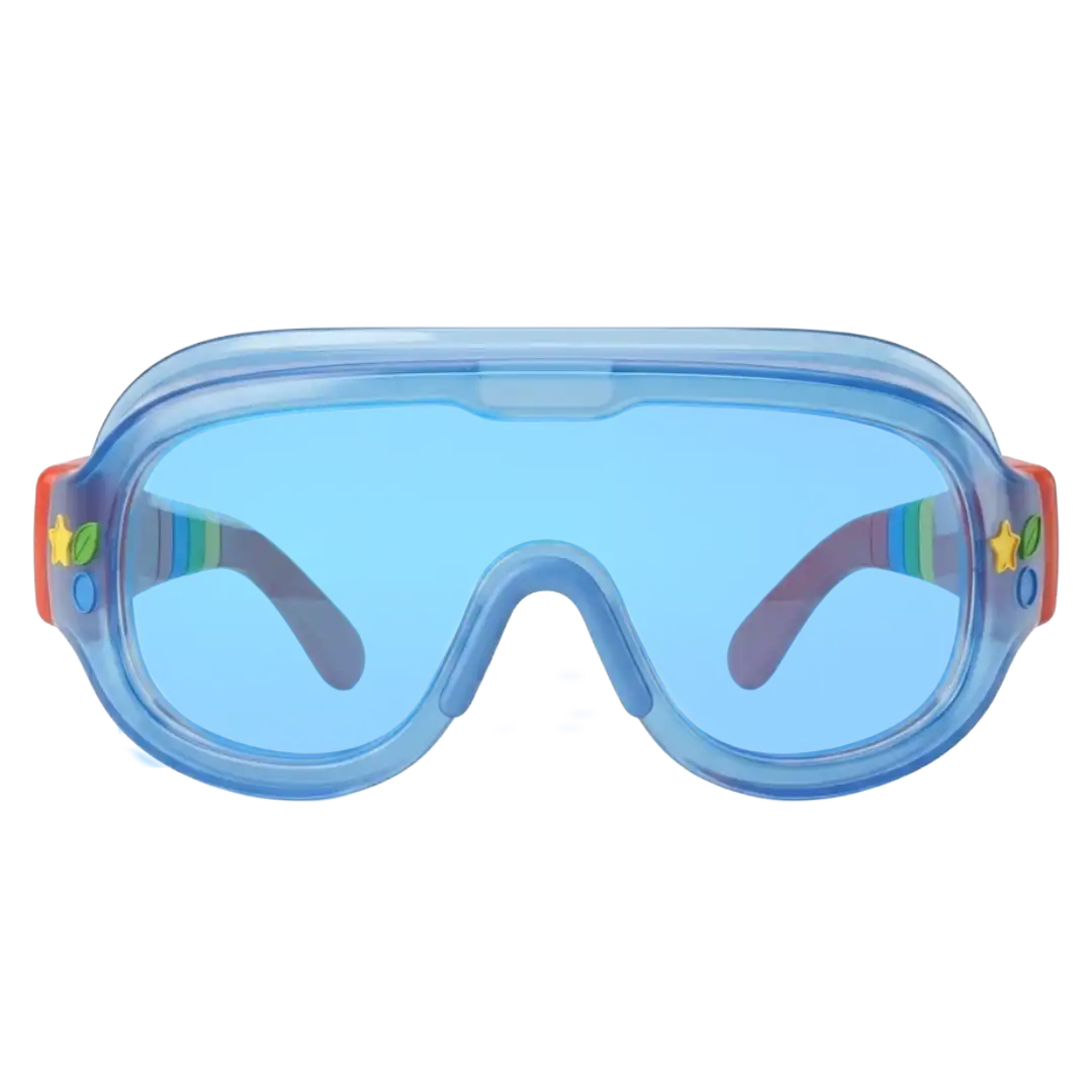 Protective goggles with glass lenses used for kids science learning