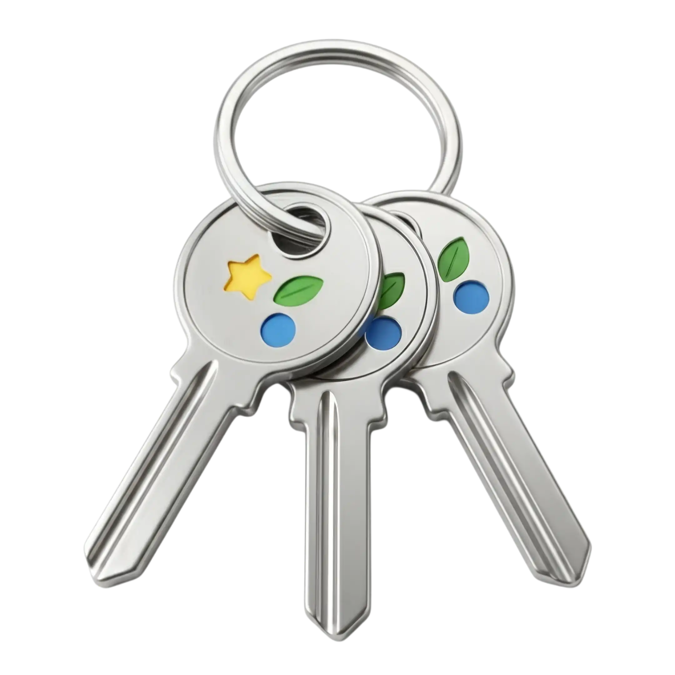 Metal keys made from metal material for kids learning