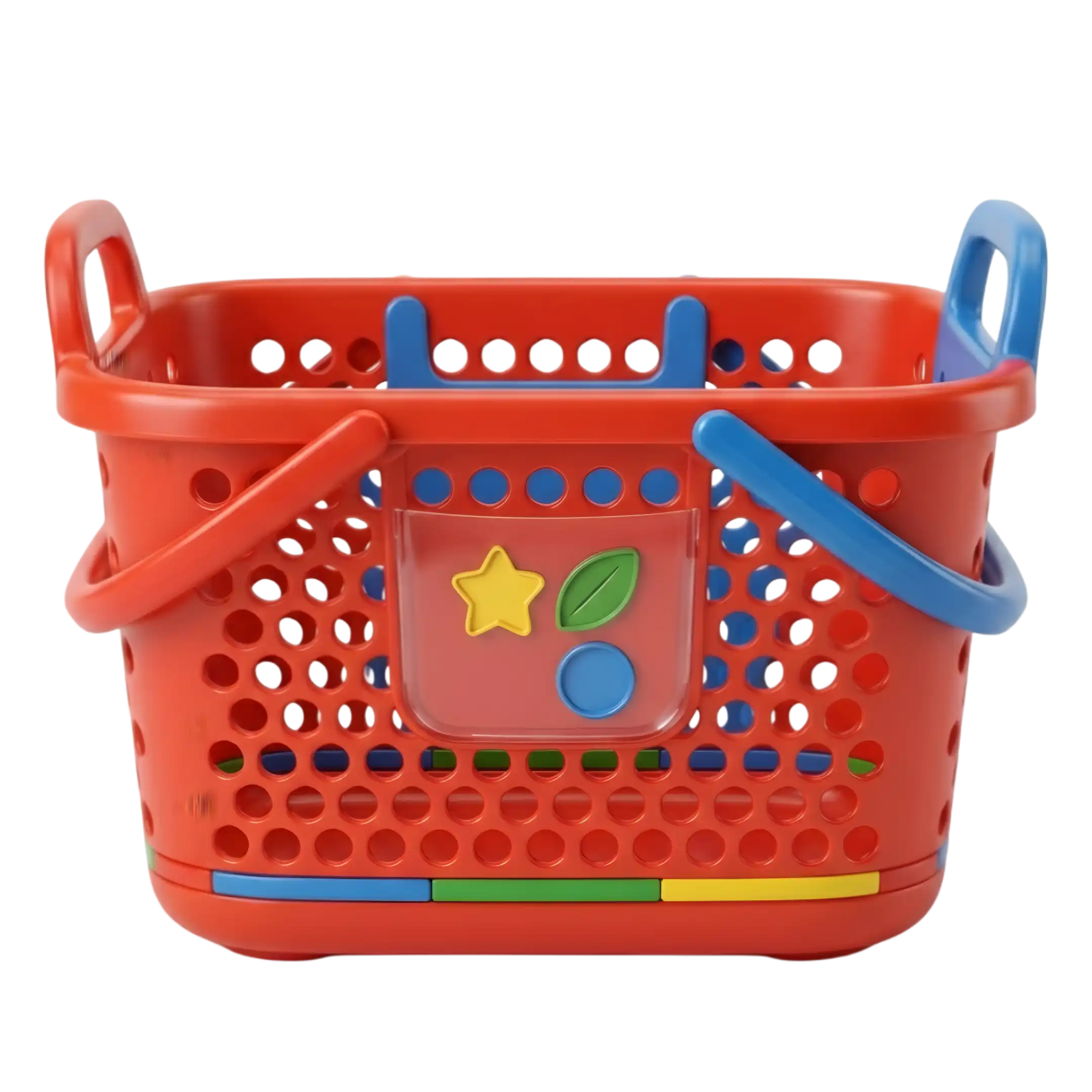 Plastic basket made from plastic material for kids learning