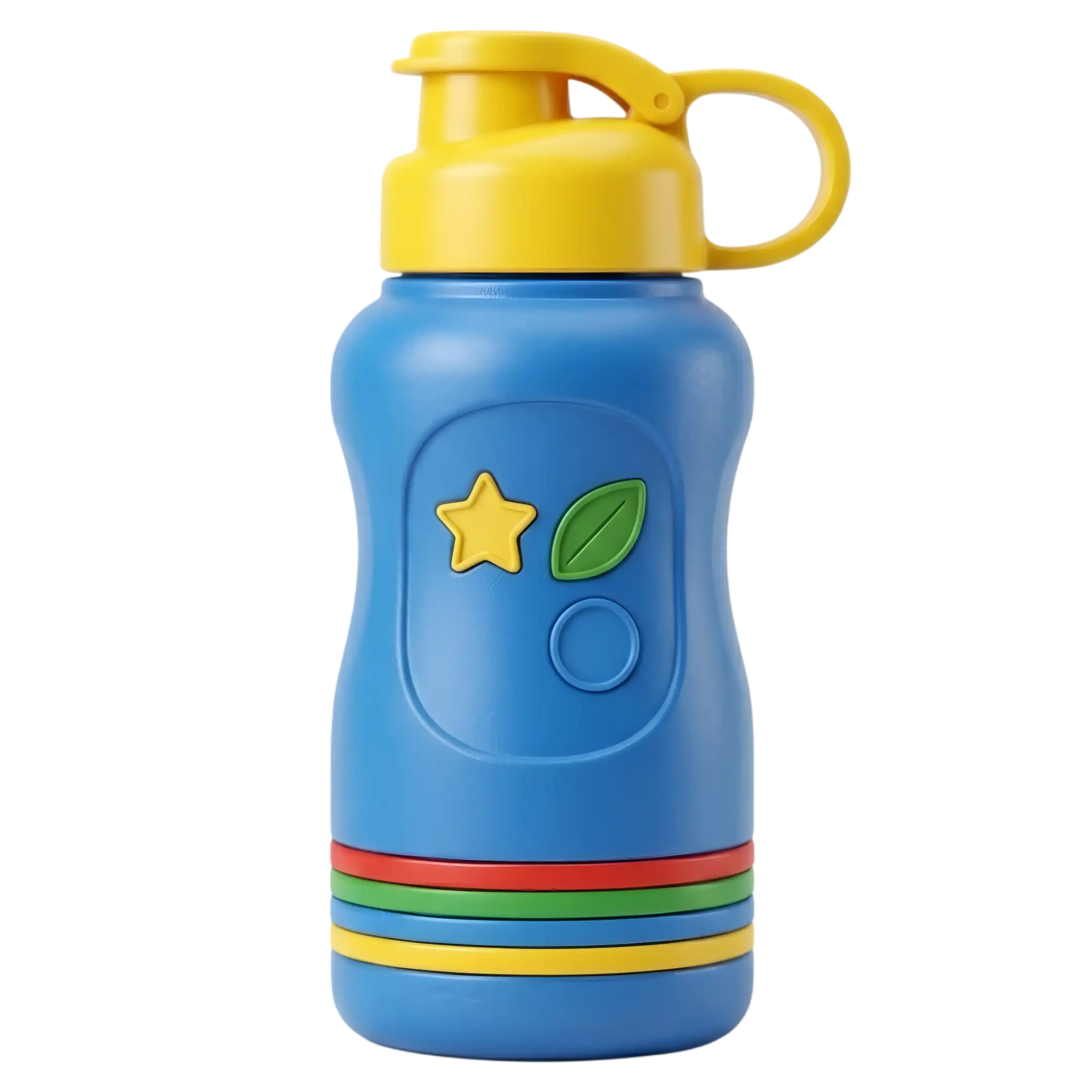 Plastic water bottle made from plastic material for kids learning