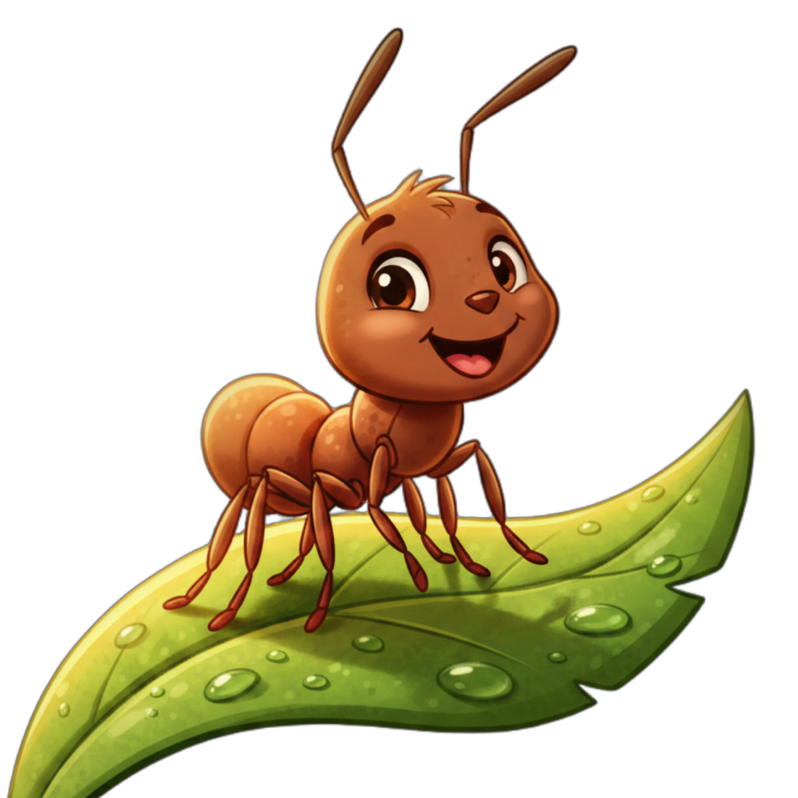 Ant illustration for kids learning letter A