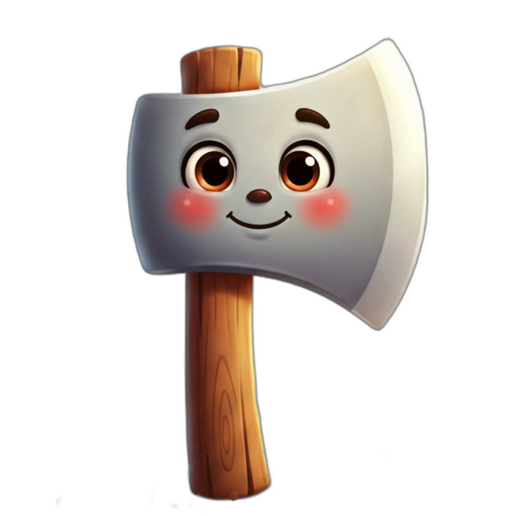 Axe illustration for kids learning letter A