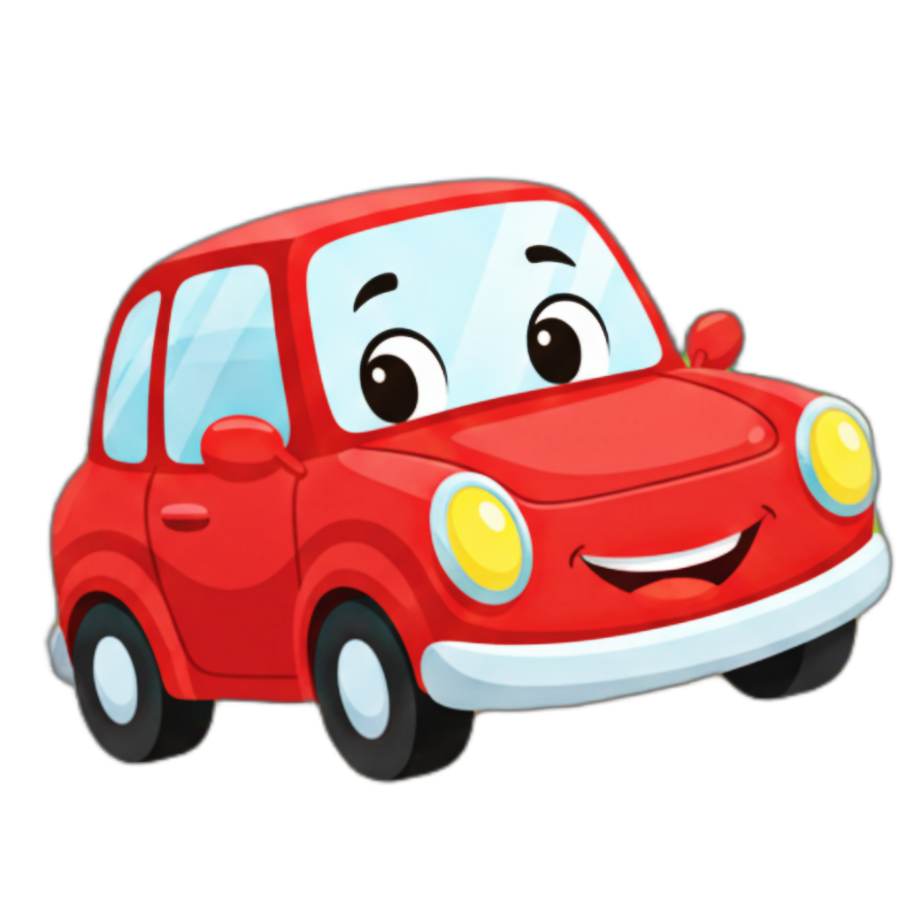 Car illustration for kids learning letter C
