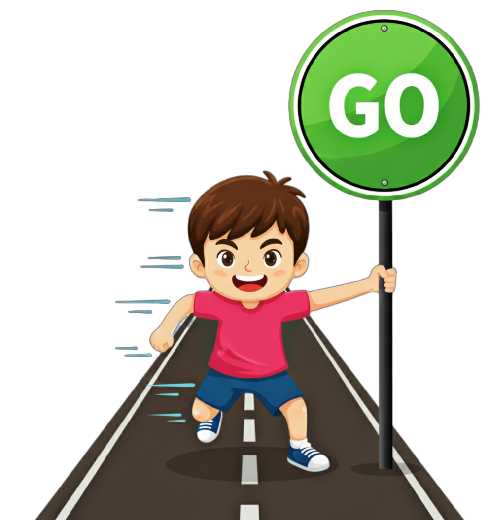 Go illustration for kids learning letter G