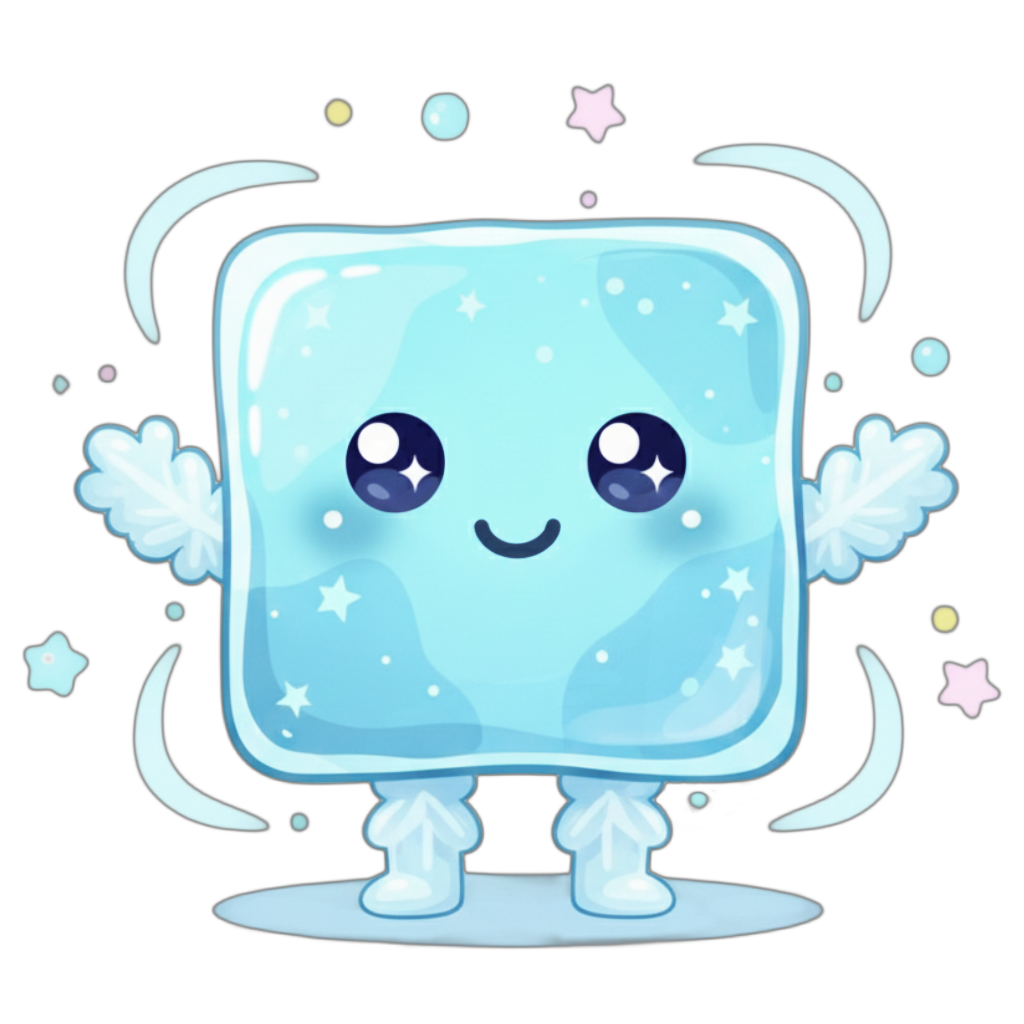 Ice illustration for kids learning letter I