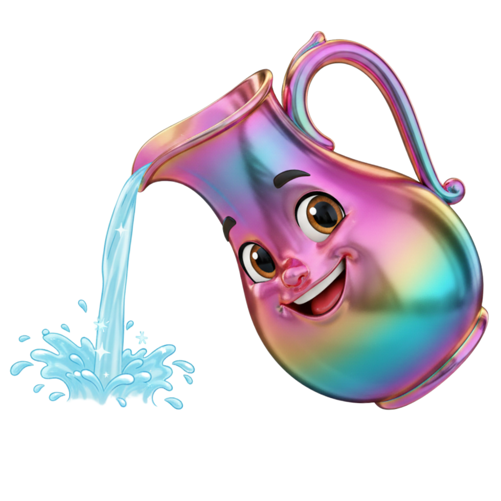 Jug illustration for kids learning letter J